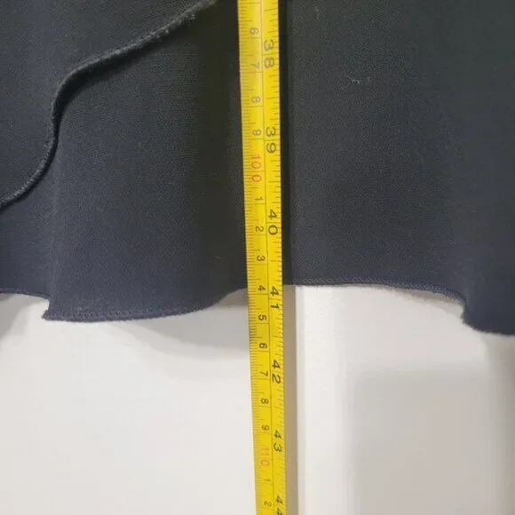 Dressbarn Women's Black Flowing Sleeve Evening V-neck Cocktail Dress Size 8 - Picture 7 of 9